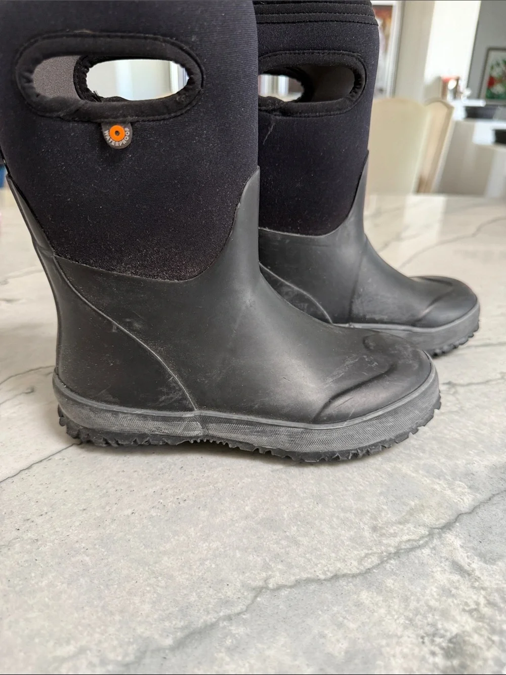 Bogs Kids Black Waterproof Neoprene Rain Boots